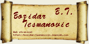 Božidar Tešmanović vizit kartica